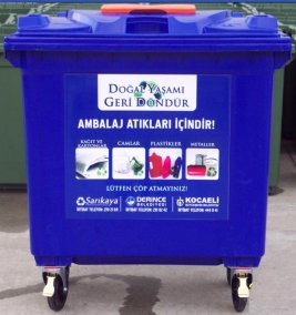 770 Litre Ambalaj Atık Çöp Konteyneri