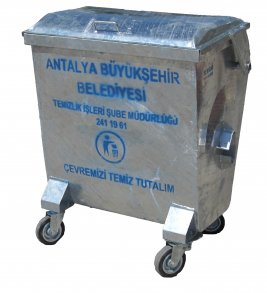 400 Litre Sıcak Daldırma Galvanizli Çöp Konteyneri